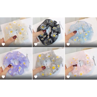 Crunchies🌻Hoa Cúc🌻Dây cột tóc vải crunchies