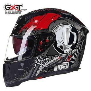 [XẢ LỖ & ĐẠI HẠ GIÁ] Mũ GXT 358 2 Kính  - Màu đen đỏ - Mũ bảo hiểm fullface 2 kính GXT