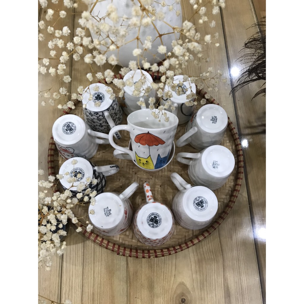 [GIÁ SỈ IB] CỐC SỨ, LY SỨ, TÁCH SỨ VẼ TAY THỦ CÔNG BÁT TRÀNG, LY CAFE ESPRESSO, LY CAPUCHINO, CAFE LATE, CỐC ĐÁNH RĂNG