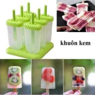 🍒🎀🎀Khuôn kem 6 que dẹt