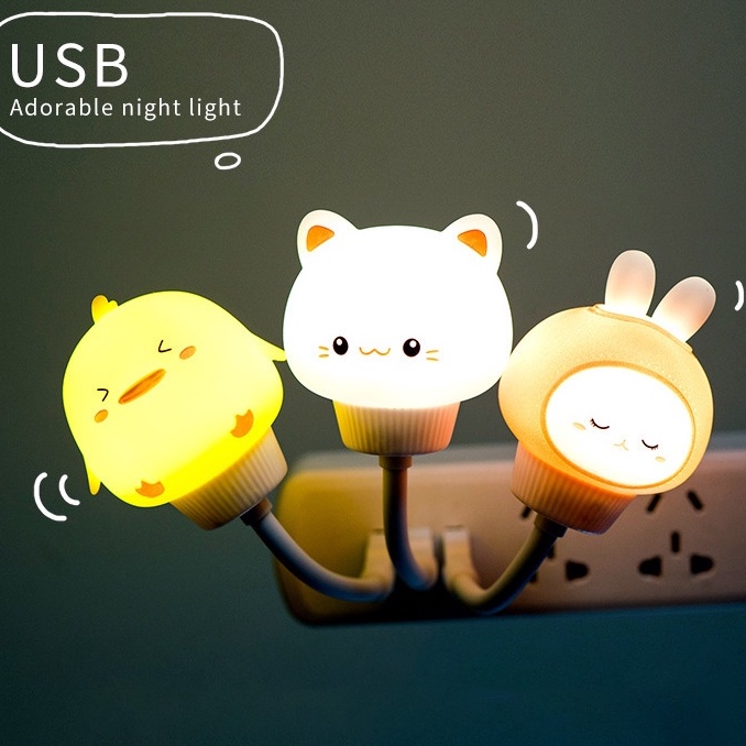 Đèn Ngủ Usb Kiểu Dáng Hoạt Hình Dùng Trang Trí Phòng Ngủ/Laptop/Laptop Cho Bé