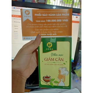 TRÀ GIẢM CÂN HERA PLUS Kèm Phiếu bảo hành
