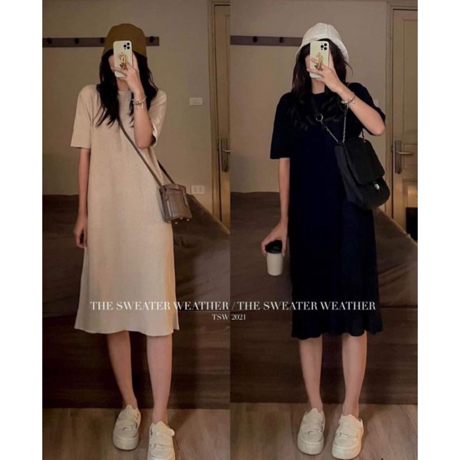 Váy len tăm suông hàng QCL1