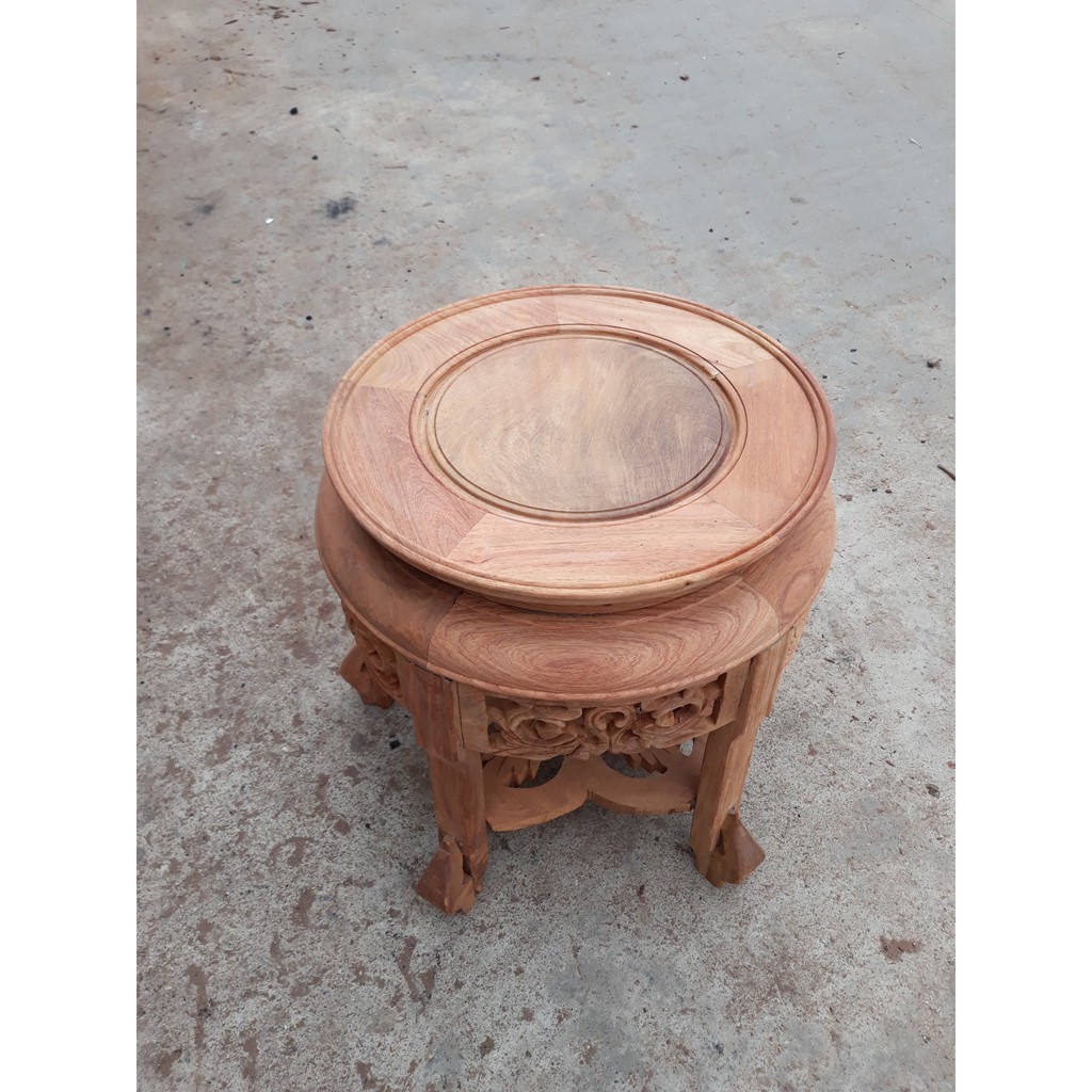 Đôn tròn gỗ hương(đường kính35cm) - Sản Phẩm Làng Nghề