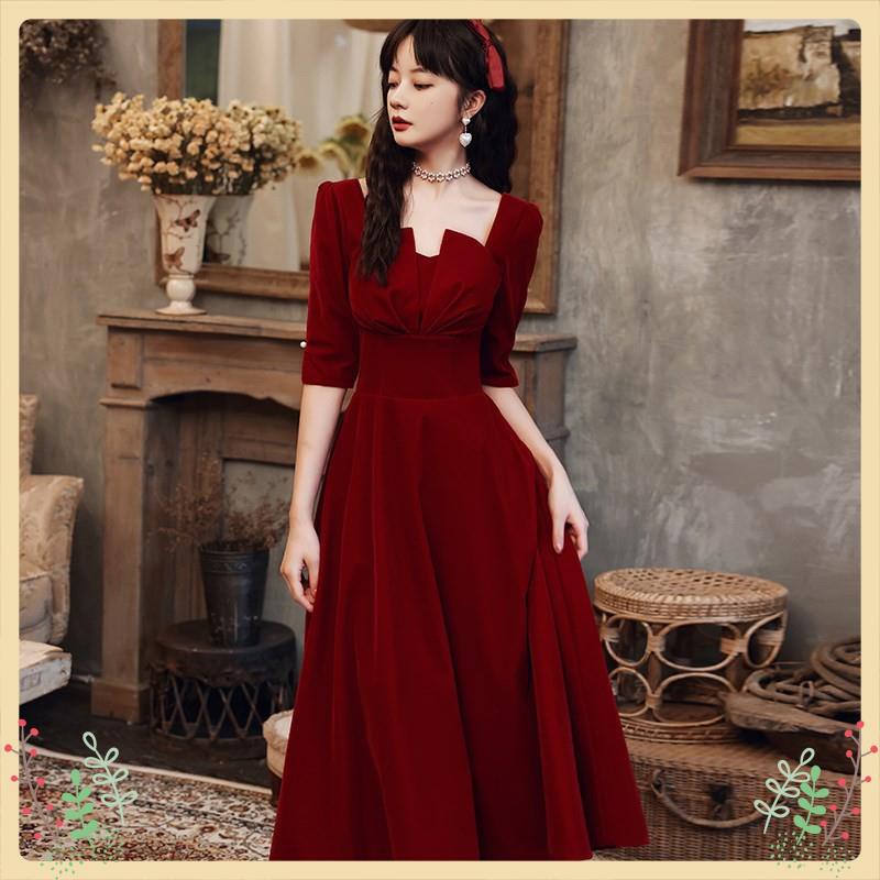 [Thiết Kế Cao Cấp]  Đầm dự tiệc trắng tinh khôi tay dài cực sang July Dress  - Maczin Store