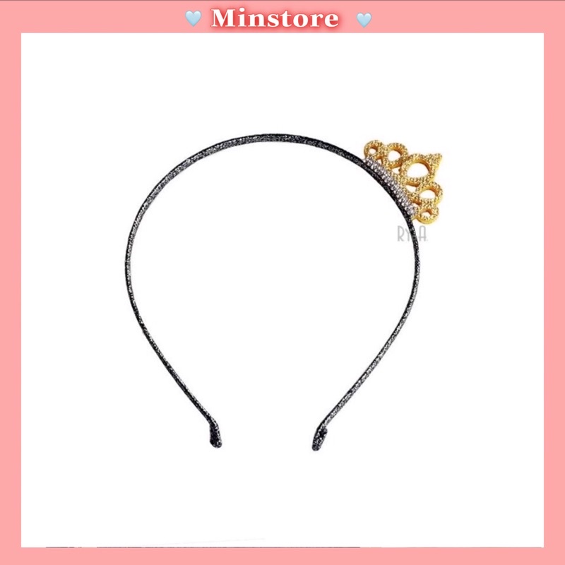 Bờm Cài Tóc Xinh Xắn Cho Be Gái Đính Vương Miện Phong Cách Công Chúa Hàn Quốc