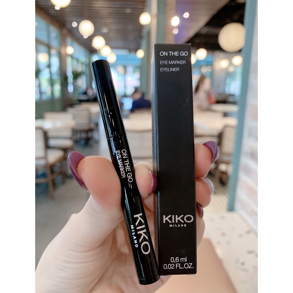 Bill Pháp - Bút kẻ mắt KIKO eyeliner On The Go Eye Marker màu 01 Black - Made in Italy