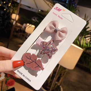 SET 4 KẸP TÓC ĐÁNG YÊU STYLE HÀN CHO BÉ