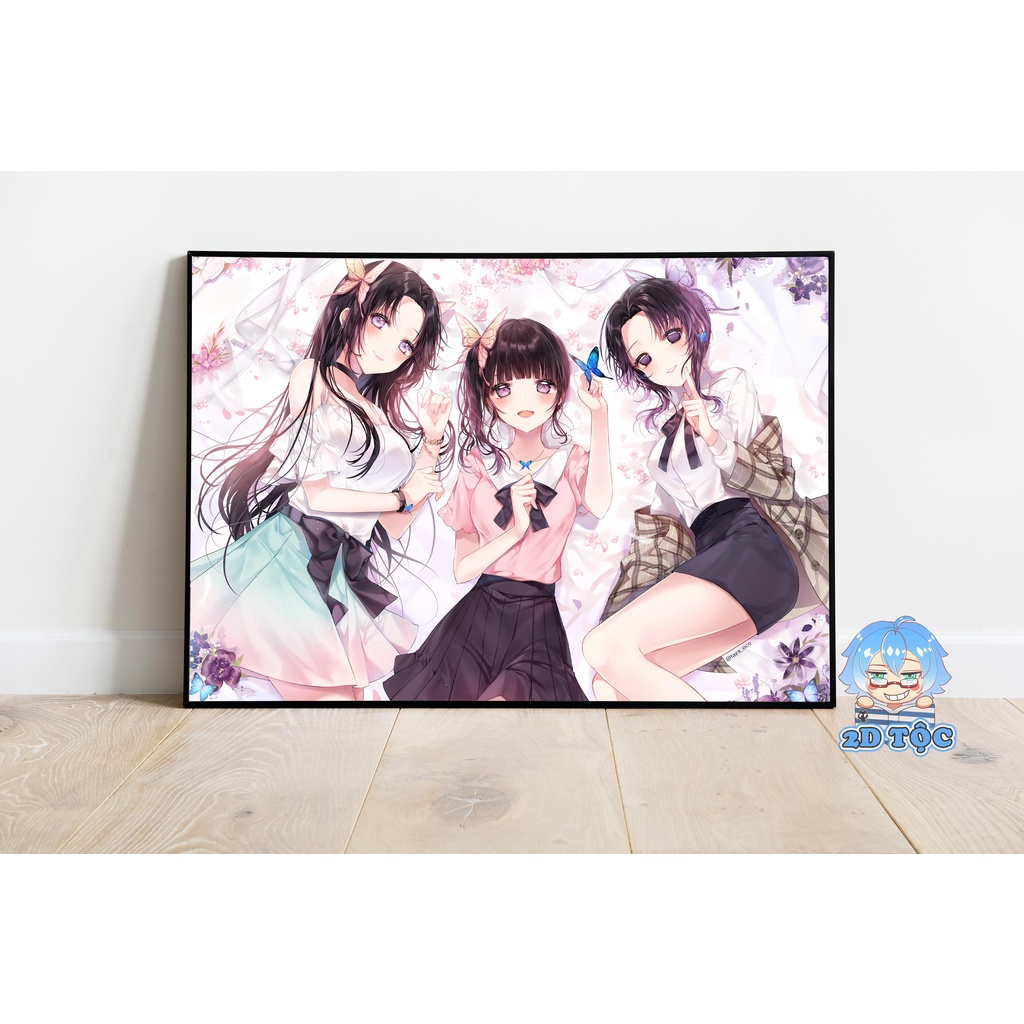 Tranh poster A3 dán tường Kochou Shinobu  (8) Anime Manga Kimetsu No Yaiba - 2D Tộc Shop