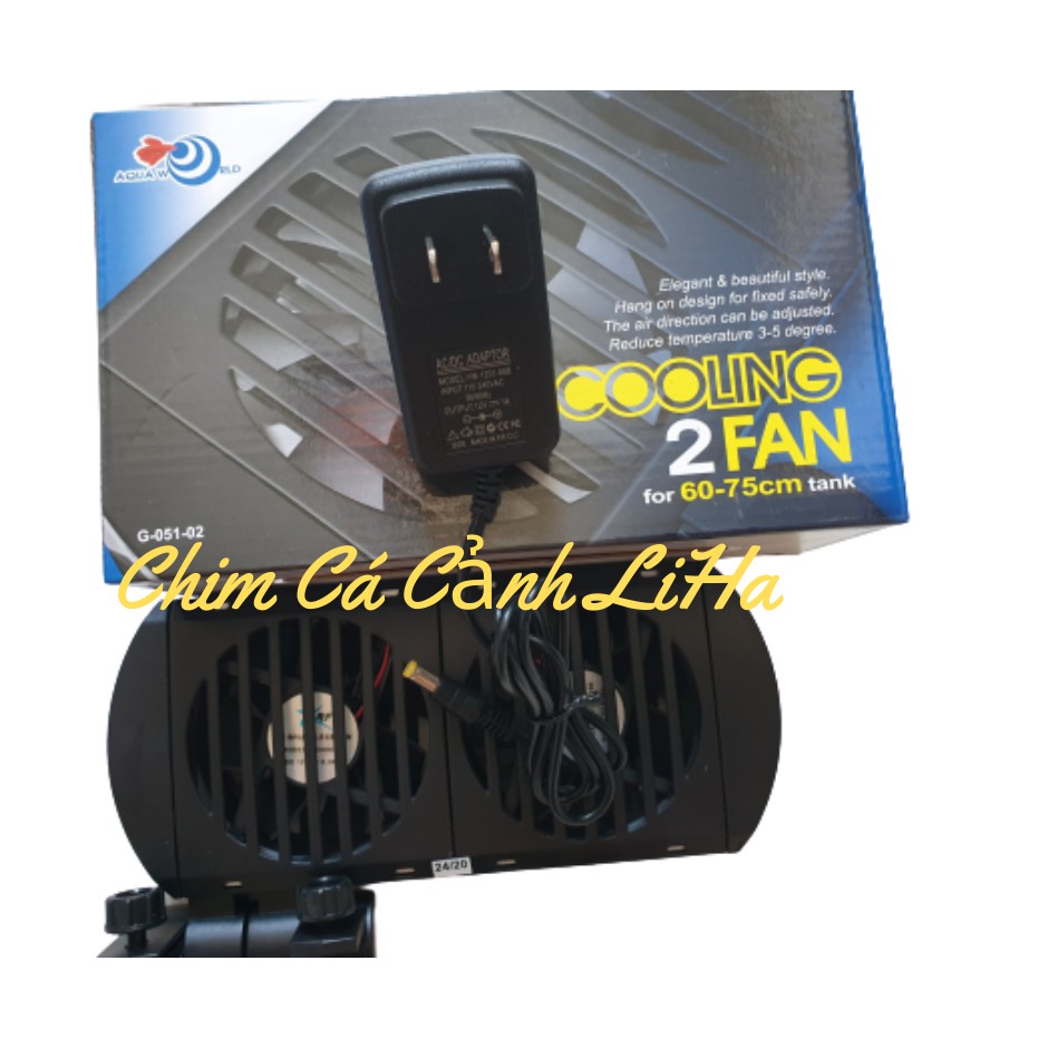Quạt Tản Nhiệt Cooling Fan G-051-02 (2 Fan) - Quạt Tản Nhiệt Chuyên Dùng Hồ Cá Thủy Sinh