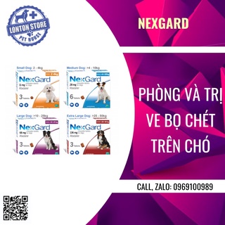 NEXGARD ( Pháp) -Phòng và tiêu diệt ve và bò chét trên chó (1 viên) , Lontonstore & Nexgard