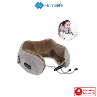 Gối massage cổ vai gáy U-shaped [FREESHIP] Gối massage Hồng Ngoại  cao cấp
