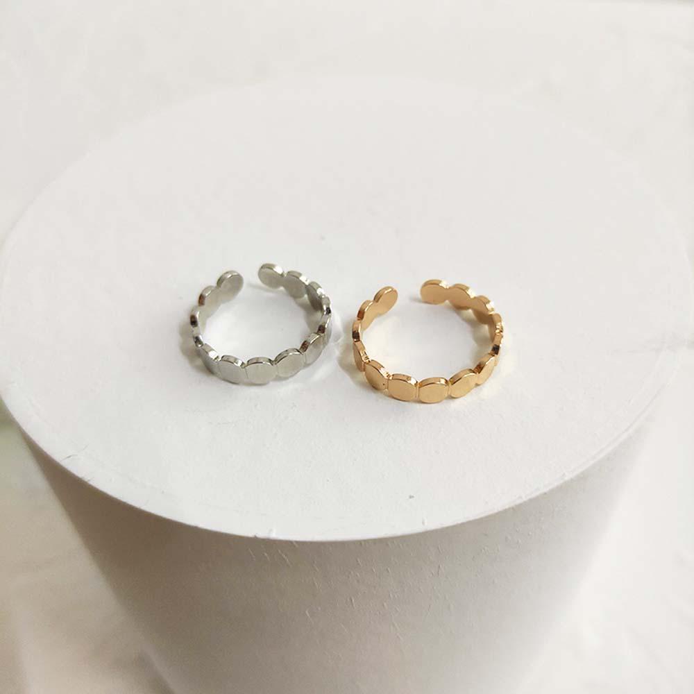 Nhẫn Hở Họa Tiết Hình Học Thời Trang Hàn Quốc Có Thể Điều Chỉnh