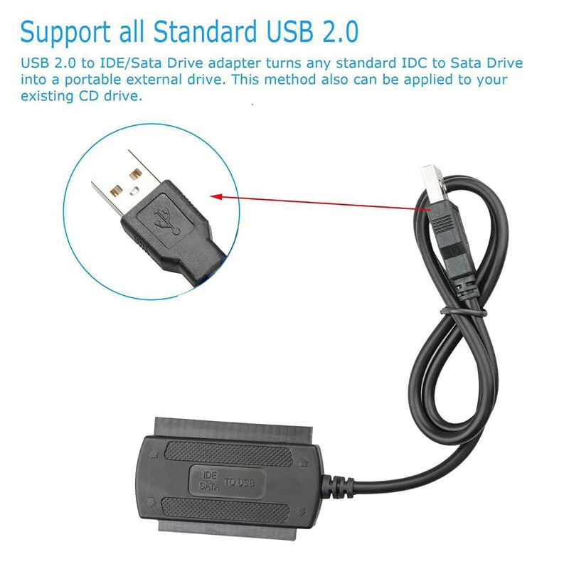 Bộ ChuyểN ĐổI Ổ CứNg hdd, USB 2.0 Sang IDE 2.5 3.5