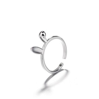  Nhẫn bạc nữ tai thỏ phong cách Hàn Quốc xinh xắn dễ thương
