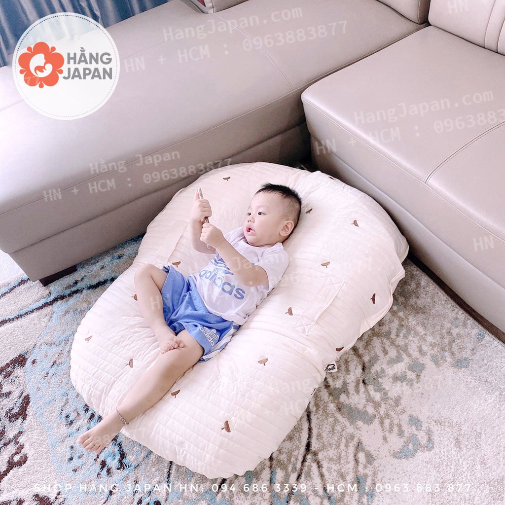 Gối chống trào ngược OME khổng lồ (85x110cm) họa tiết thêu tay cho bé từ 0 đến 10 tuổi hàng chính hãng