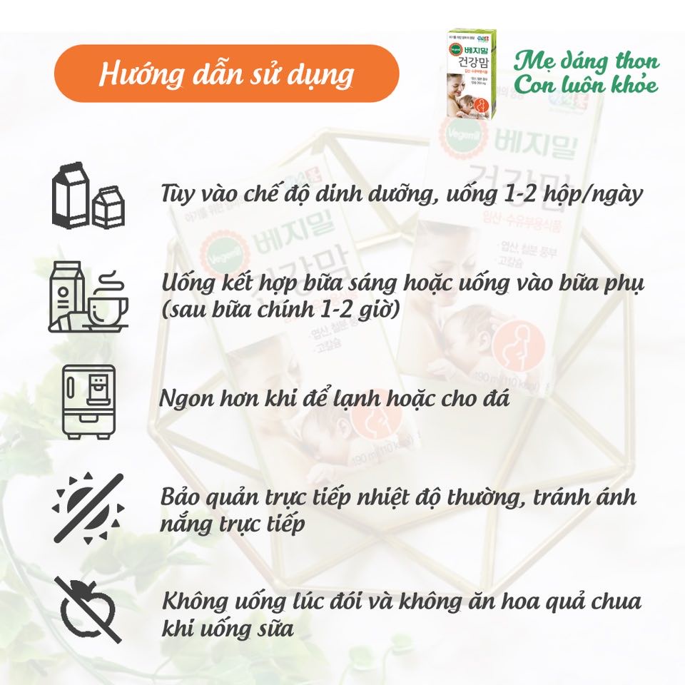 Sữa hạt dành cho mẹ bầu bú Vegemil - Nhập khẩu Hàn Quốc