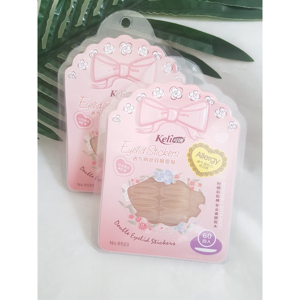 Kích mí lưới kèm keo và dụng cụ chính hãng gồm 3 kích cỡ chuyên dùng cho makeup KELI Xanh Hồng