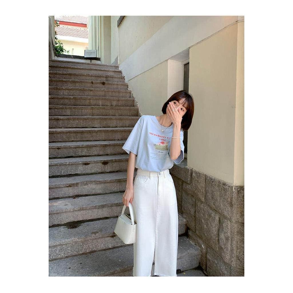 Áo Thun Cotton Ngắn Tay In Hình Thời Trang Cá Tính 62188