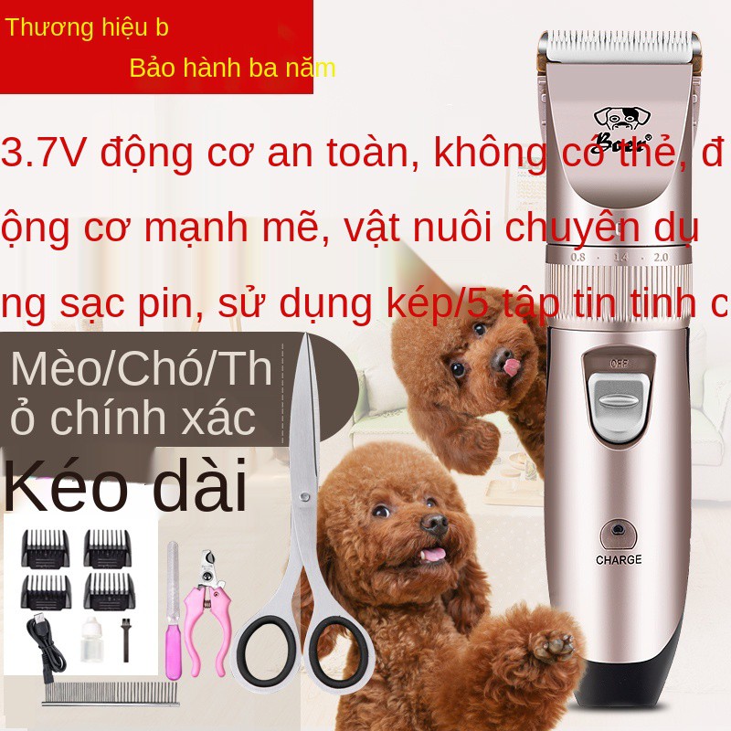 Tông đơ cho thú cưng cắt tóc sạc điện dùng mèo, chó bông, lông, máy công cụ, sử dụng dao