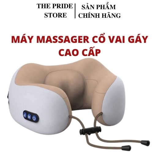 Gối Mát Xa Cổ Vai Gáy Chính Hãng- Máy Massage Chữ U Kiêm Gối Ngủ Đa Chức Năng - Tốt Cho Sức Khỏe