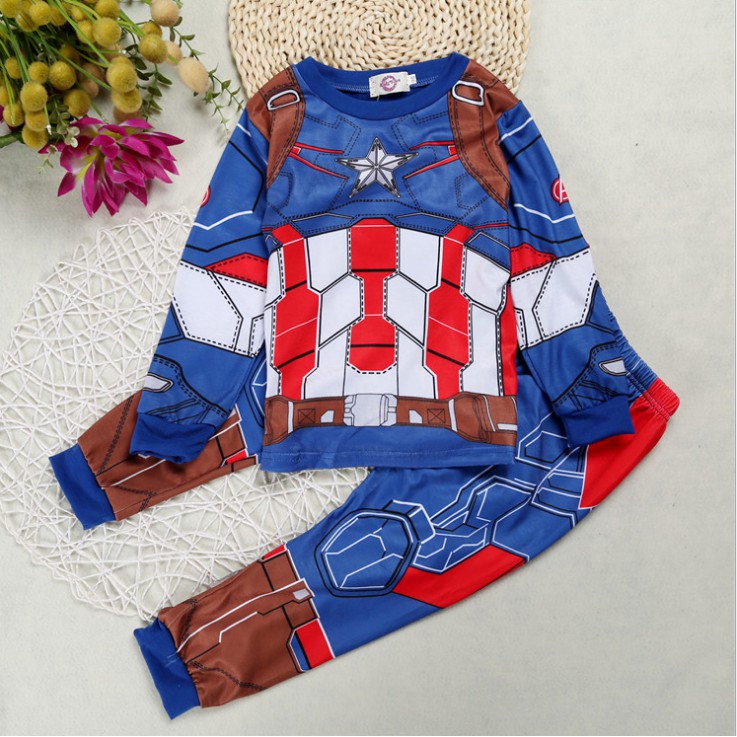 Bộ đồ ngủ siêu nhân vải cotton dành cho bé trai