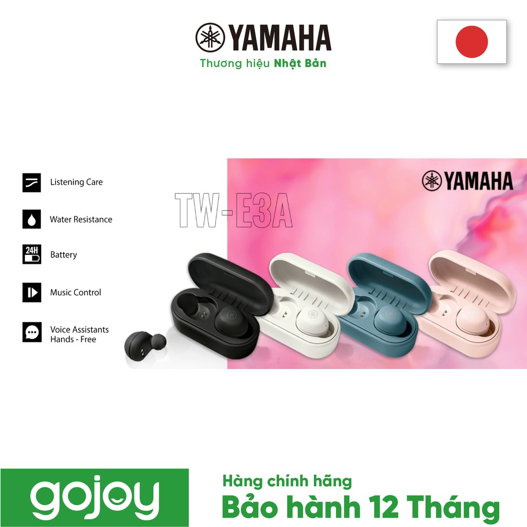 [Mã 2404EL10K giảm 10K đơn 20K] Tai nghe True Wireless YAMAHA TW-E3A BLACK //G chính hãng - Bảo hành 12 tháng