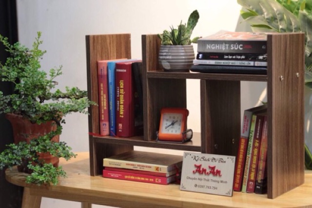 KỆ SÁCH GÓC TƯỜNG ĐẶT BÀN