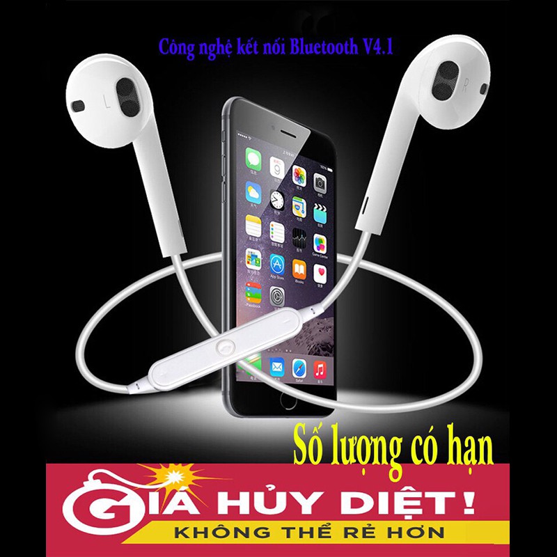 [Buôn,Sỉ] Tai nghe Bluetooth Sports Headset S6 siêu Bass + Tặng kèm dây sạc