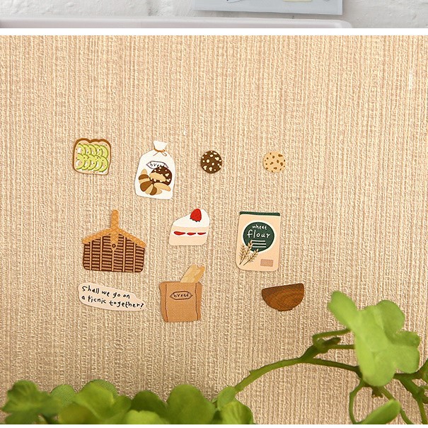 Nhãn dán Sticker phong cách Hàn Quốc Suatelier dễ thương hình Đồ ăn/ Cây xanh Tuệ Minh