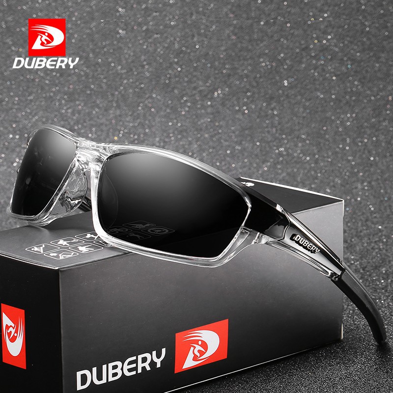 Kính mát phân cực DUBERY tầm nhìn ban đêm mặt gương chống nắng phong cách thể thao retro cho nam