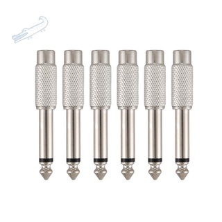 Set 6 Đầu Chuyển Đổi Cổng Cắm 0.6cm Sang Cổng RCA 6.3mm Tiện Dụng