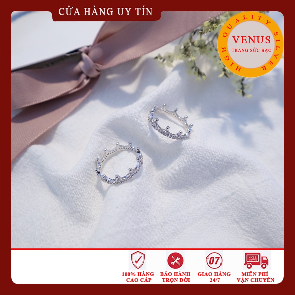 Nhẫn vương miện bạc ý- Mã sản phẩm VENUSN19