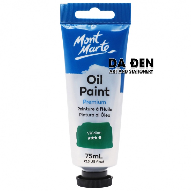 [DA ĐEN] Màu Sơn Dầu Mont Marte Tube 75ml - Viridian