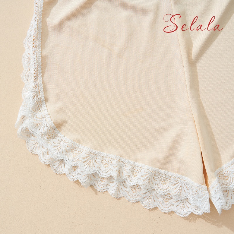 Quần Mặc Váy Selala Chất Su Thoáng Mát Phối Viền Ren QV04