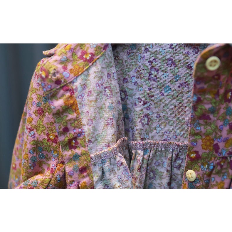 Áo Liền Quần Dáng Rộng Phong Cách Phương Tây Thời Trang Xuân Thu Mới Cho Bé Gái