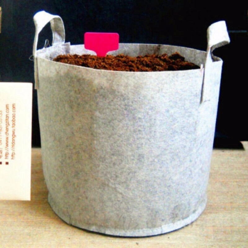 New Fashion Round Fabric Pots Plant Pouch Root Container Grow Bag Aeration Container
