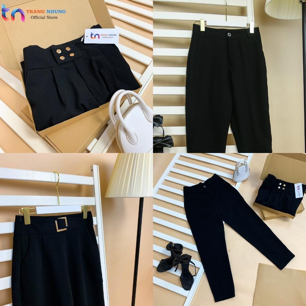 [ 7 MẪU ] Quần tây nữ Công Sở Phong Cách Âu Cao Cấp đủ form basic baggy đứng suông chất vải tuyết mưa co giãn