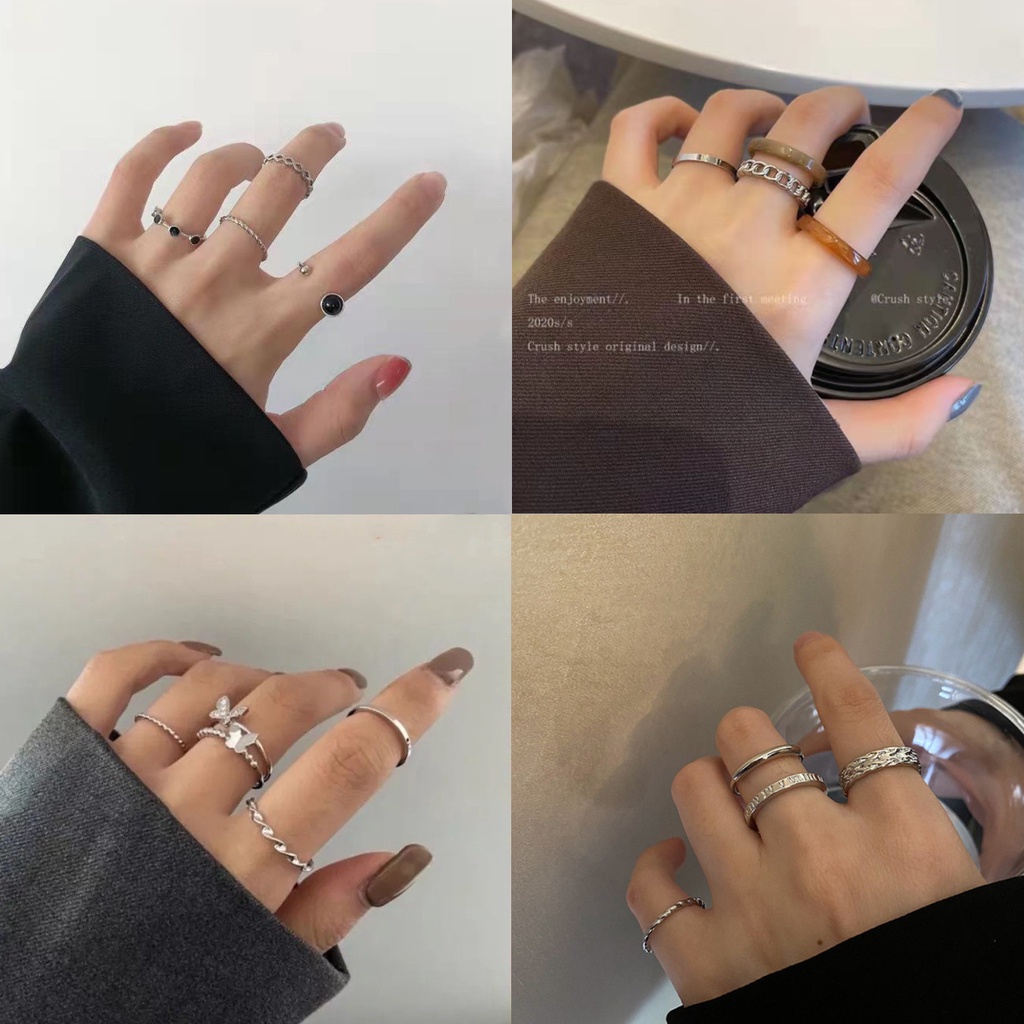 Nhẫn Hình Bướm Thiết Kế Hở Phong Cách Hàn Quốc Mới