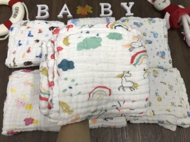 Khăn tắm 6 lớp Xô nhăn ( loại dày đắt) - VUBABY