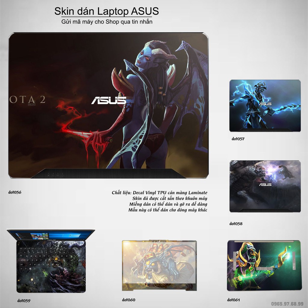 Skin dán Laptop Asus in hình Dota 2 _nhiều mẫu 10 (inbox mã máy cho Shop)