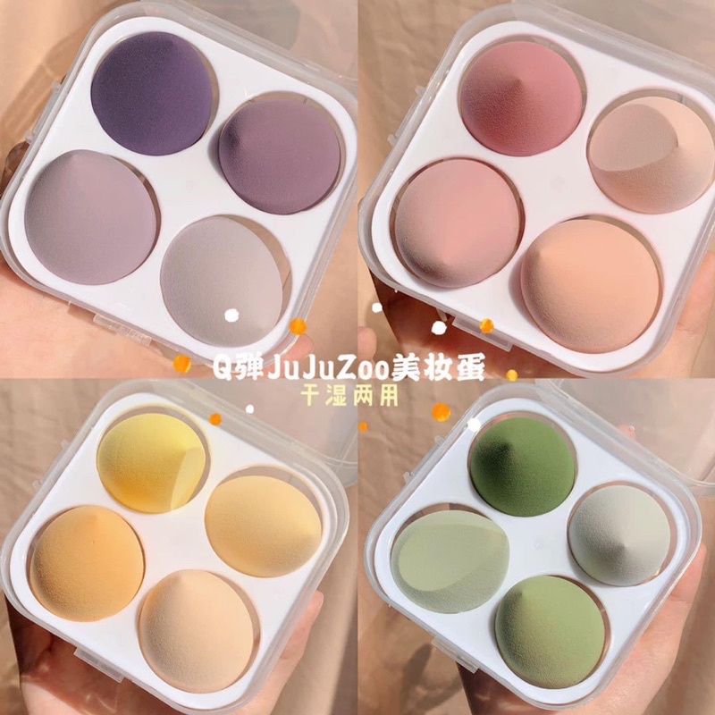 Hộp 4 mút tán nền mềm mịn Pro