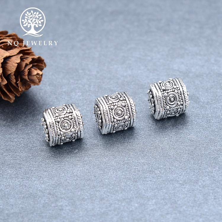 Charm chặn hạt đa giác hoa văn - NQ Jewelry