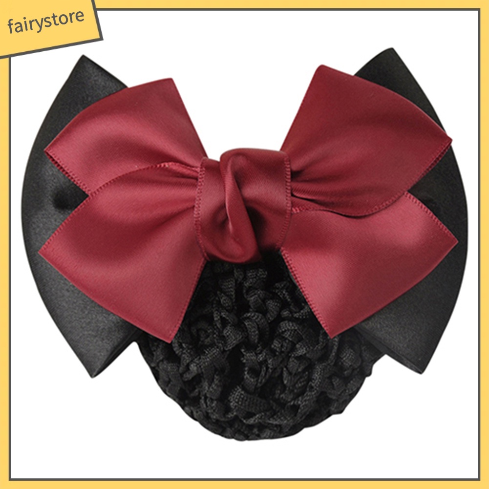 Kẹp lưới búi tóc đính nơ thời trang nữ tính