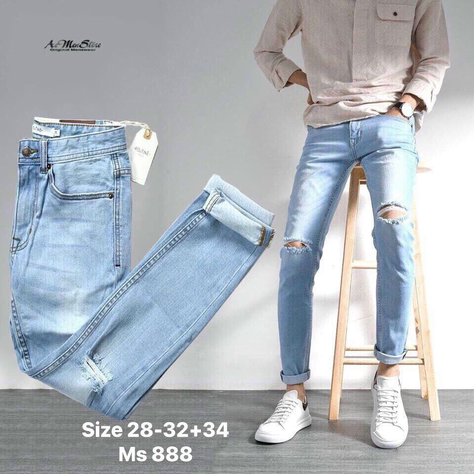 Quần jean thể thao nam quần bò nam chất liệu jean bò cao cấp co giãn 4 chiều