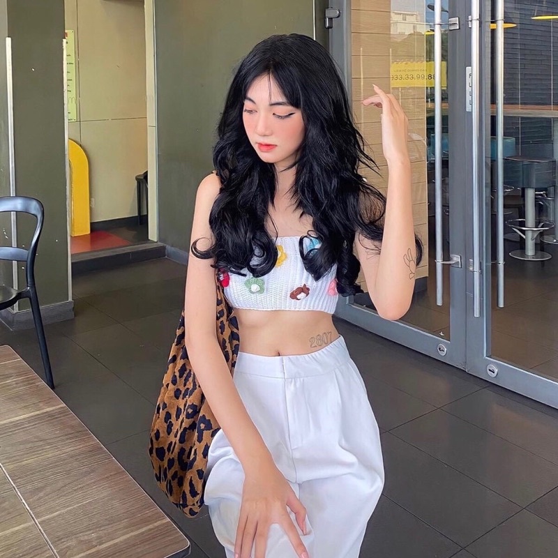 Áo dây len Crochet Flower đủ màu by 3bee.crochet