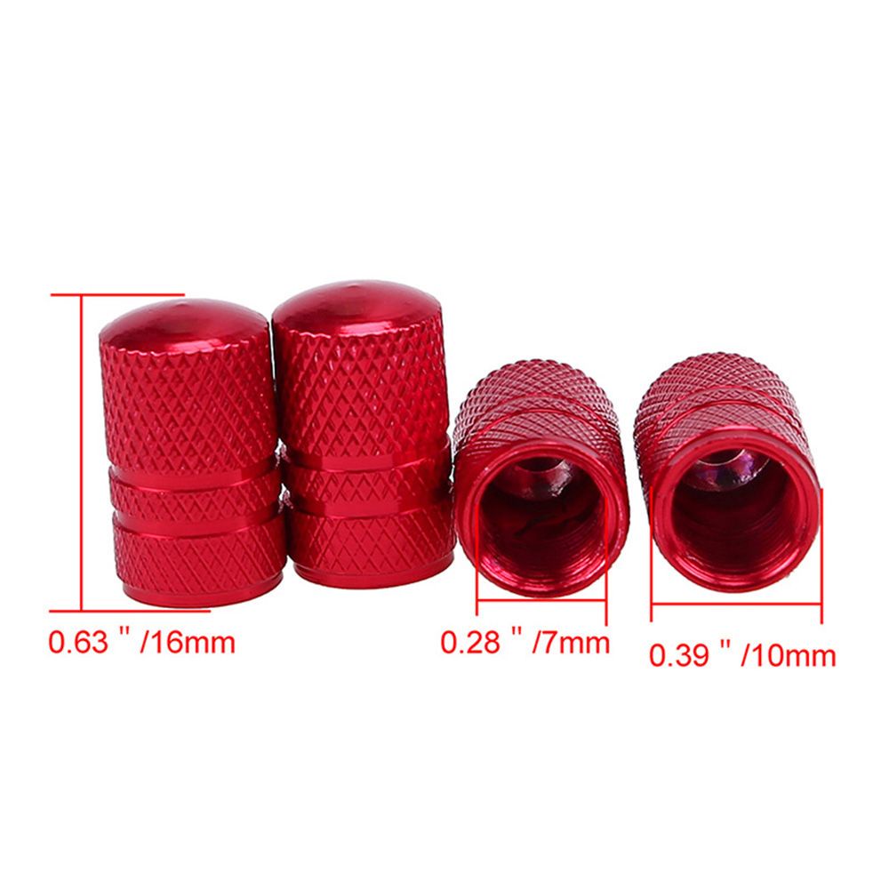 Set 4 nắp van bánh xe đạp/ xe máy bằng hợp kim nhôm chống bụi nhiều màu sắc