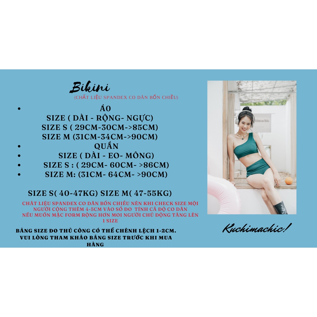 Kuchimachic - Set bikini trơn ( có sẵn mút ngực) MÃ KUCR06