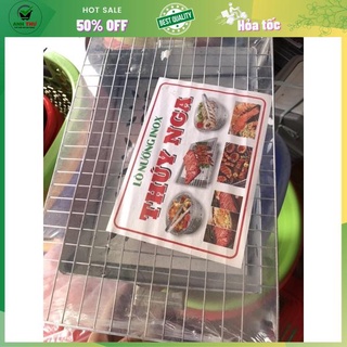 [Siêu Sale] Lò nướng than inox kèm vĩ nướng vuông/tròn - Log Nướng than siêu tiện lợi
