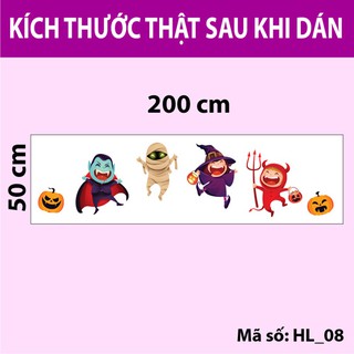 DECAL TRANG TRÍ HALLOWEEN SỐ 8